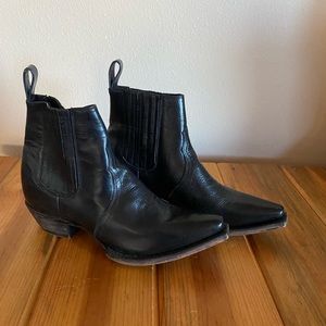 Tony Lama “Coco” Black Leather Booties
